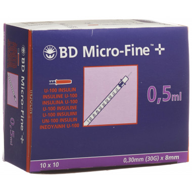 BD MICRO-FINE+ U100 ser ins 8mmx0.3mm