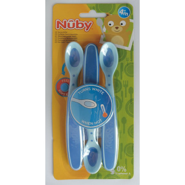 Nuby cuillères thermosensibles soft flex 