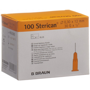 Sterican Nadel 30G 0.30x12mm gelb Luer