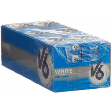 V6 White chewing gum Freshmint