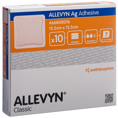 ALLEVYN AG ADHESIVE pans hydroc 12.5x12.5cm
