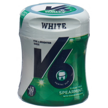 V6 White chewing gum Spearmint