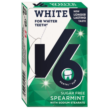 V6 White chewing gum Spearmint