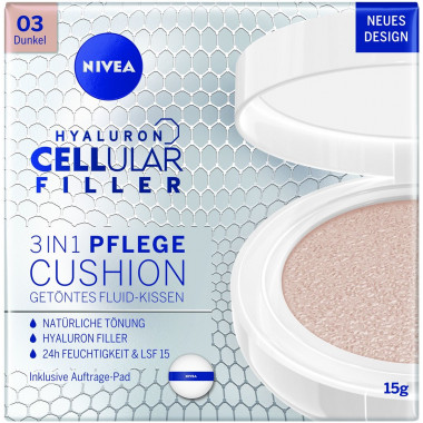 Nivea Hyaluron Cellular Filler soin 3en1 cushion foncé