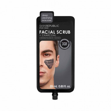 skin republic Men's Charcoal Facial Scrub