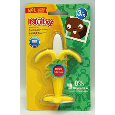 Nuby jouet dentition silicone banane 3m+