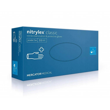 MercatorMedical  gants d'examen en nitrile, Nitrylex, M + L, 100+200 pcs, CE, powder-free