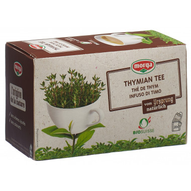 Morga thé de thym avec pelliante bio bourgeon
