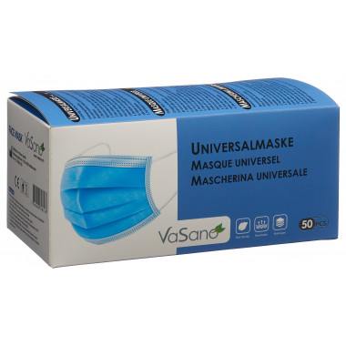 VaSano Masque universel 3 couches français/allemand/italien sans latex usage unique