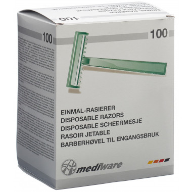 Mediware rasoir jetable avec protection de la lame non stérile vert