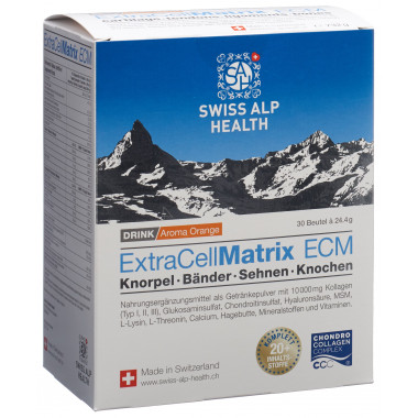 Extra Cell Matrix ECM Drink articulation cartilage tendons ligaments et os Arôme orange sach 