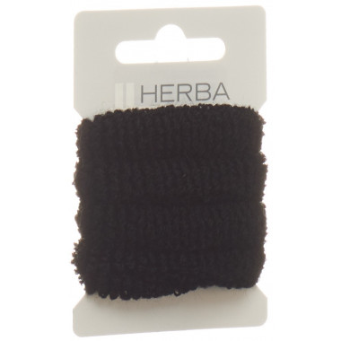 HERBA élastique cheveux 4cm frottée noir