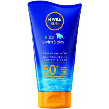 Nivea Sun Kids Swim & Play lotion solaire FPS 50+ extra résistant dans l'eau