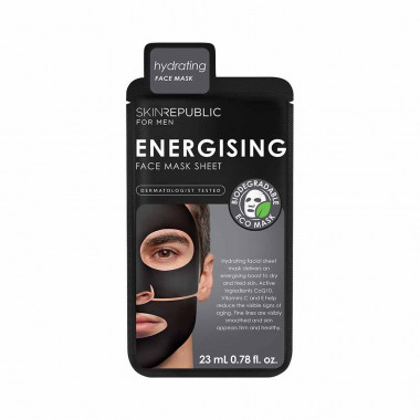 skin republic Men's Energising Face Mask Sheet