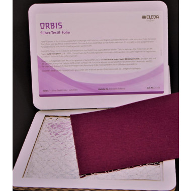 ORBIS feuille-textile-argent violet