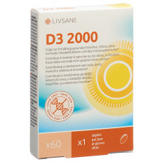 Livsane Vitamine D3 2000 softgelcapsules 