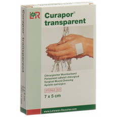 CURAPOR pans adhésif 7x5cm transparent