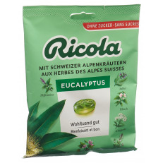 Ricola eucalyptus bonbons sans sucre avec stevia sach