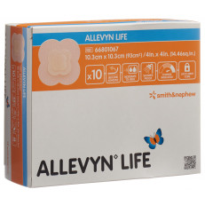 ALLEVYN LIFE pans plaie silic 10.3x10.3cm