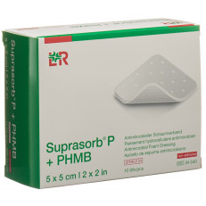 Suprasorb P + PHMB antimikrobieller Schaumverband 5x5cm