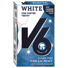 V6 White chewing gum Freshmint