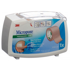 3M Micropore Vlies sparadrap avec dispenser