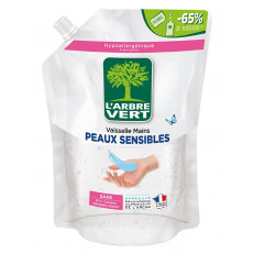 L'ARBRE VERT recharge liquide vaisselle écologique peaux sensibles français