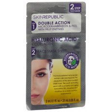 skin republic 2 Step Hyaluronic Acid + Collagen Face Mask