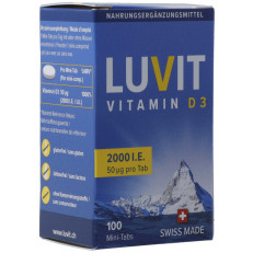 LuVit Vitamine D3 Mini-Comprimés 2000 UI