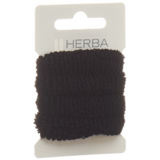 HERBA élastique cheveux 4cm frottée noir