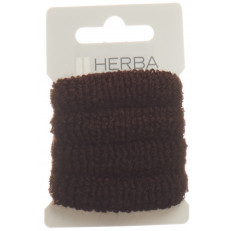HERBA élastique cheveux 4cm frottée marron