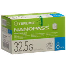 Terumo Pen Nadel NANOPASS 32.5G 0.22x8mm Kanüle für Injektions-Pen