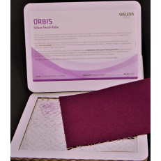 ORBIS feuille-textile-argent violet