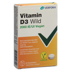 Vitamin D3 Wild cpr croquer 2000 UI vegan