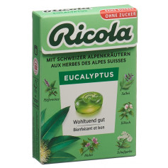 Ricola eucalyptus bonbons sans sucre avec stevia sach